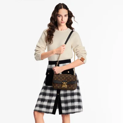 Marceau Monograma - Marrom com Preto